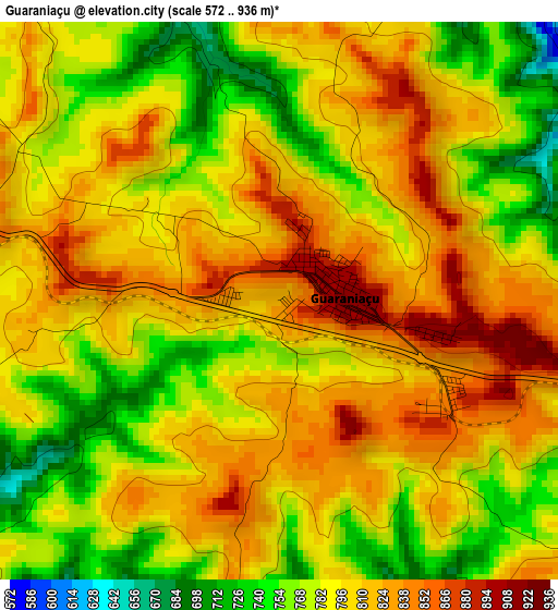 Guaraniaçu elevation map