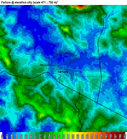 Fartura elevation map