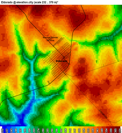 Eldorado elevation map