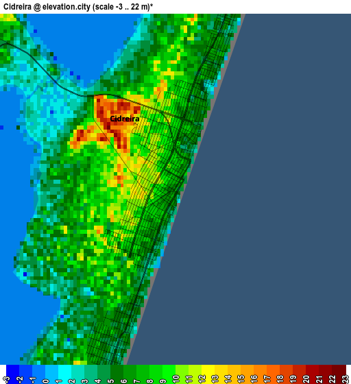 Cidreira elevation map