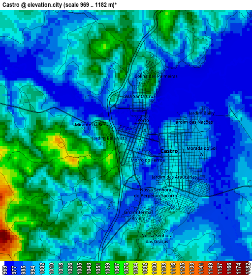 Castro elevation map