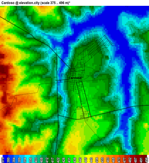 Cardoso elevation map