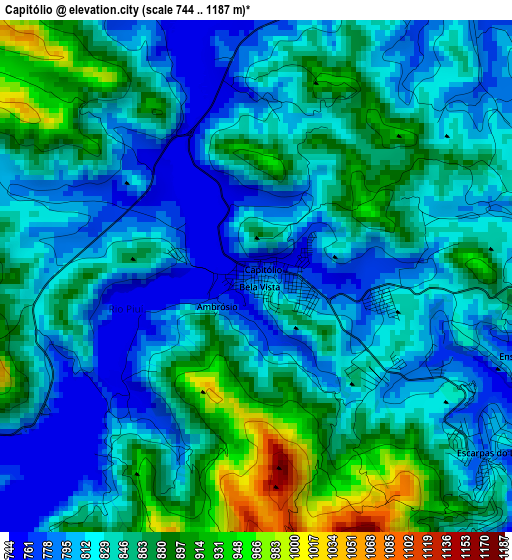 Capitólio elevation map