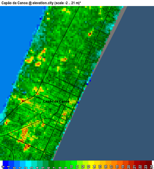 Capão da Canoa elevation map