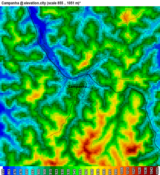 Campanha elevation map