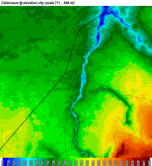Cafarnaum elevation map