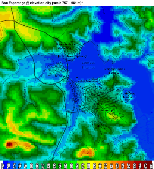 Boa Esperança elevation map