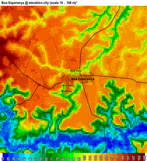 Boa Esperança elevation map