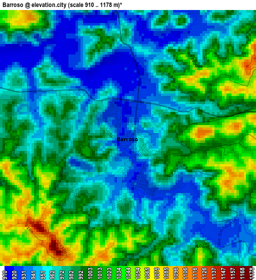 Barroso elevation map