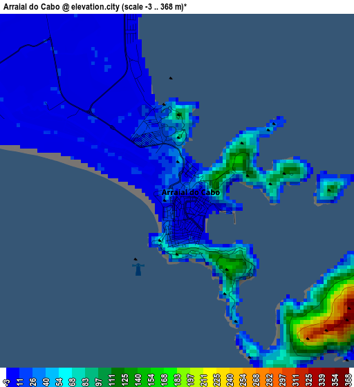 Arraial do Cabo elevation map