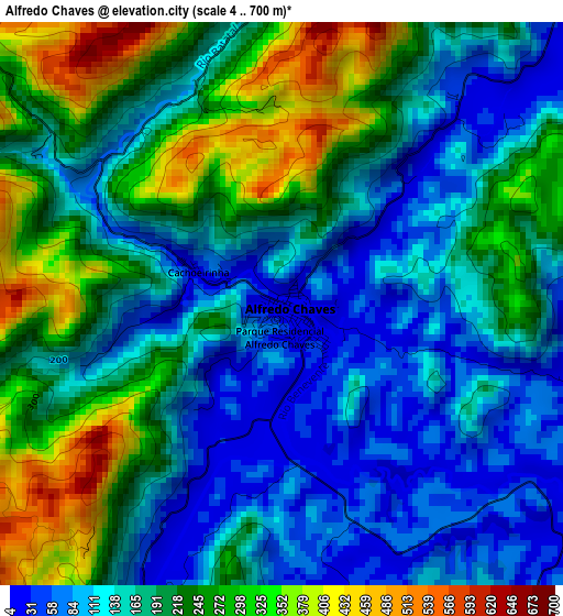 Alfredo Chaves elevation map