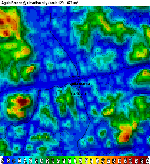Águia Branca elevation map