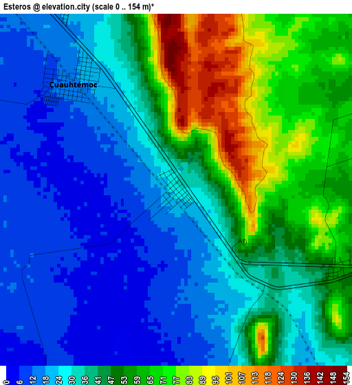 Esteros elevation map