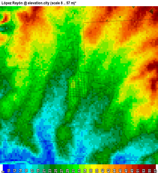 López Rayón elevation map