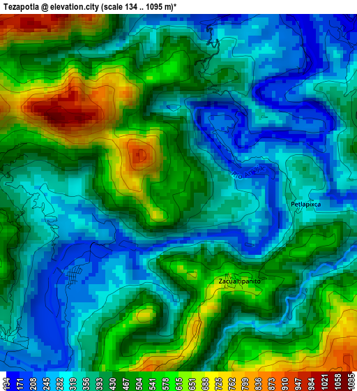 Tezapotla elevation map