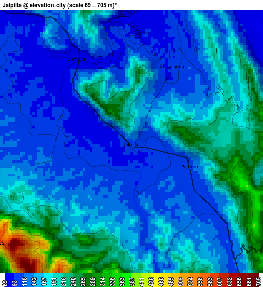 Jalpilla elevation map