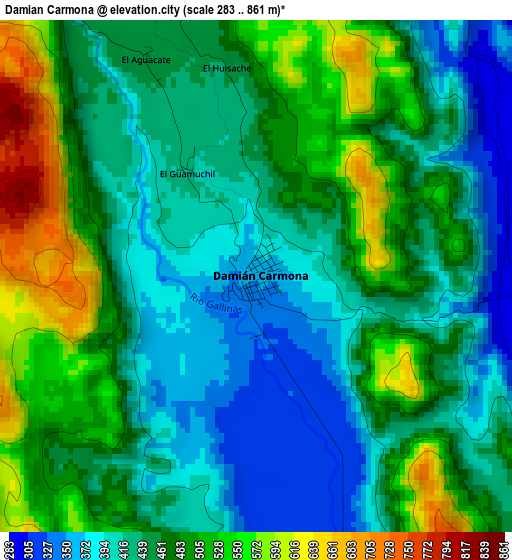 Damian Carmona elevation map