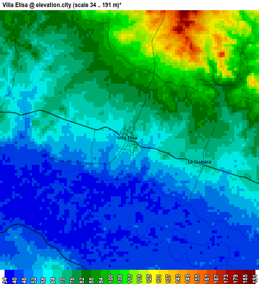 Villa Elisa elevation map