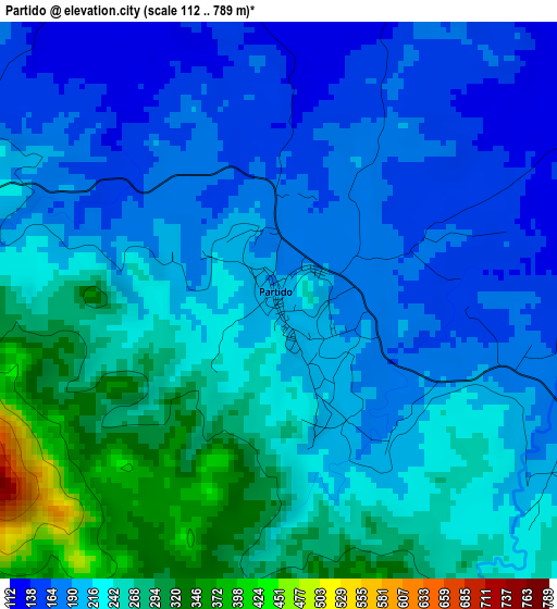 Partido elevation map