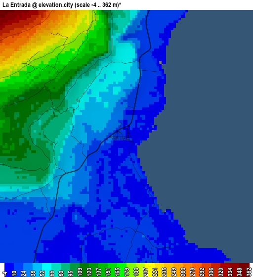 La Entrada elevation map