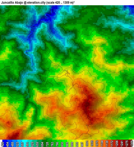 Juncalito Abajo elevation map