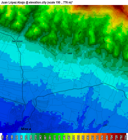 Juan López Abajo elevation map