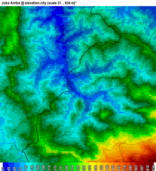Joba Arriba elevation map