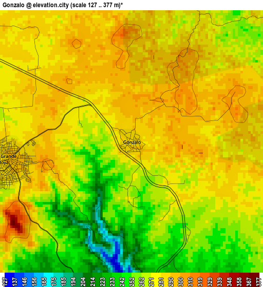 Gonzalo elevation map