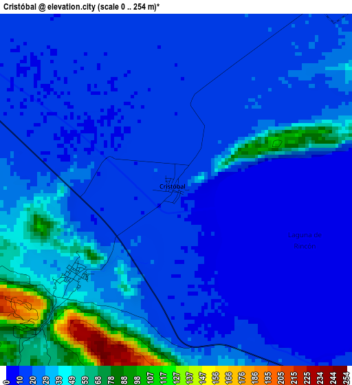 Cristóbal elevation map