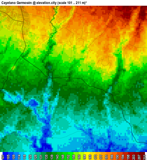 Cayetano Germosén elevation map