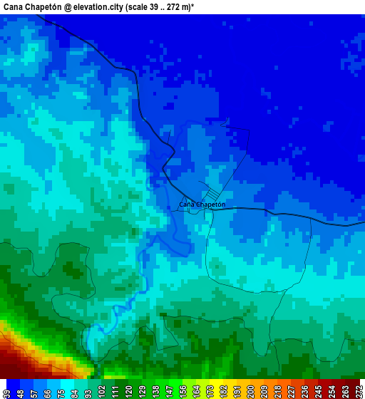 Cana Chapetón elevation map
