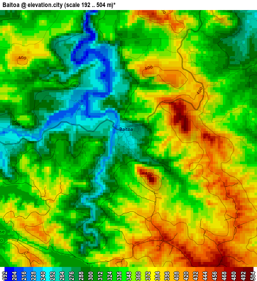 Baitoa elevation map