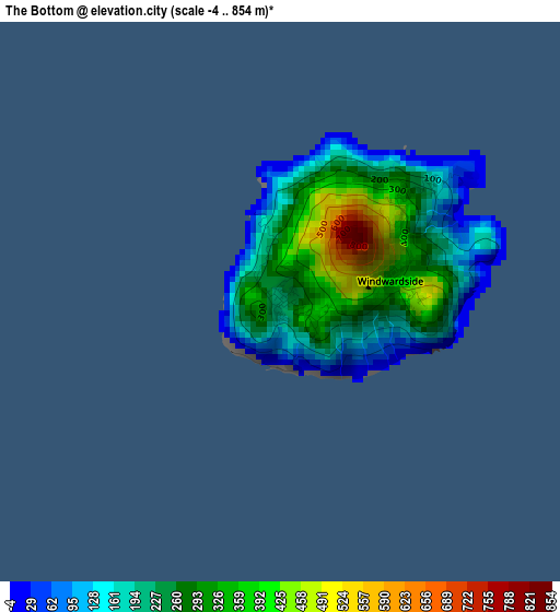 The Bottom elevation map