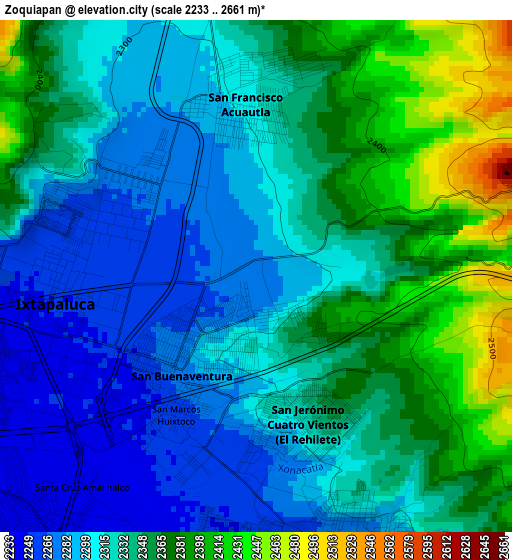 Zoquiapan elevation map