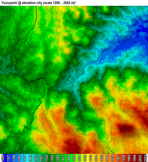 Yucuyachi elevation map