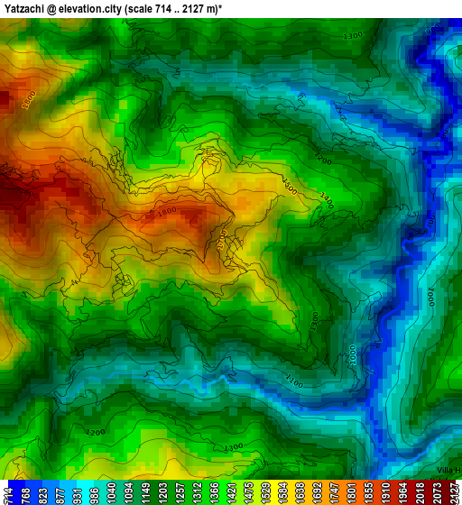 Yatzachi elevation map