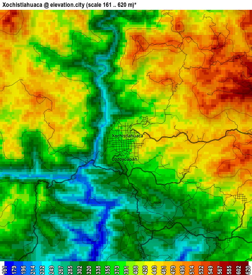 Xochistlahuaca elevation map