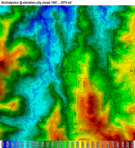 Xochiapulco elevation map