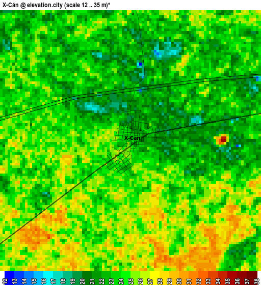 X-Cán elevation map