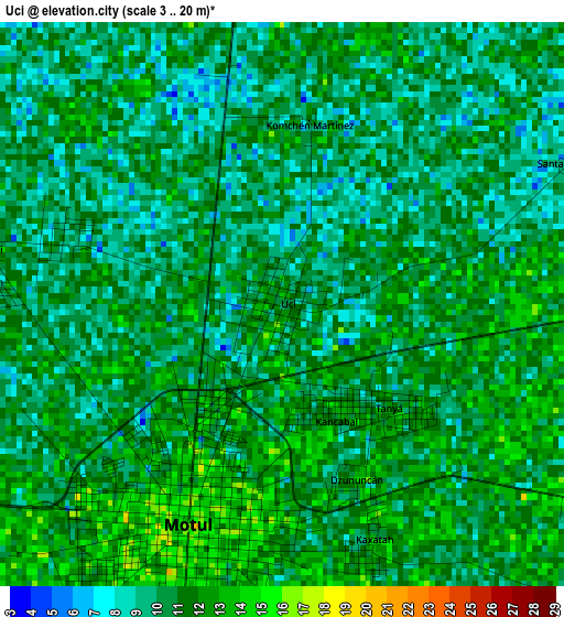 Uci elevation map