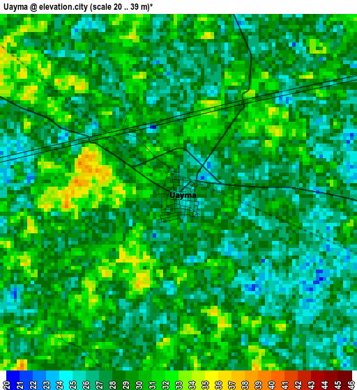 Uayma elevation map