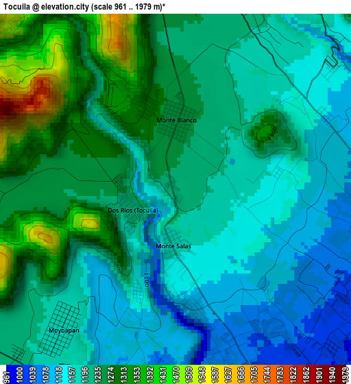 Tocuila elevation map