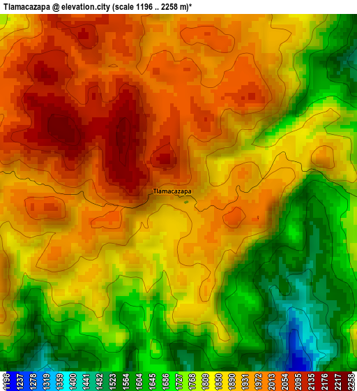 Tlamacazapa elevation map