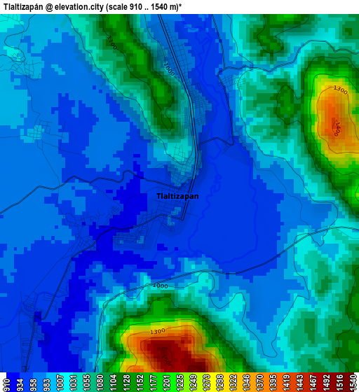 Tlaltizapán elevation map