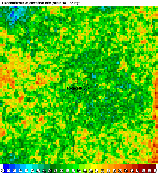 Tixcacaltuyub elevation map