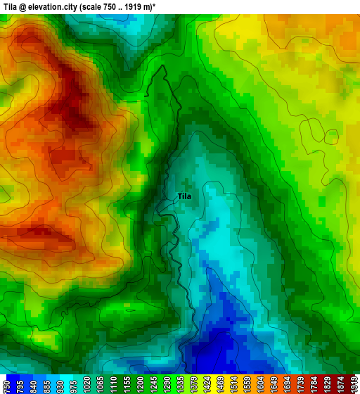 Tila elevation map