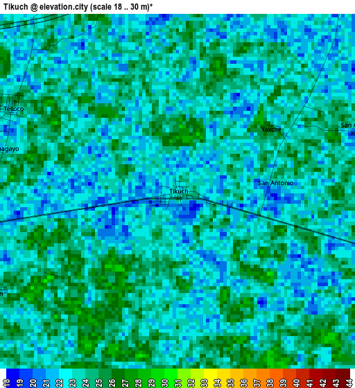 Tikuch elevation map