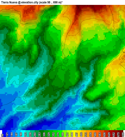 Tierra Nueva elevation map