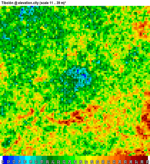 Tibolón elevation map