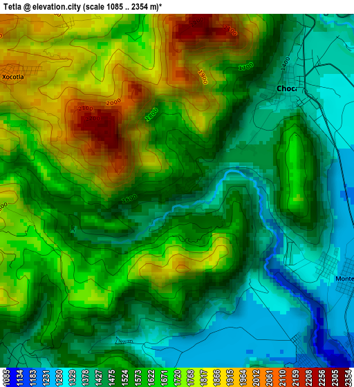 Tetla elevation map